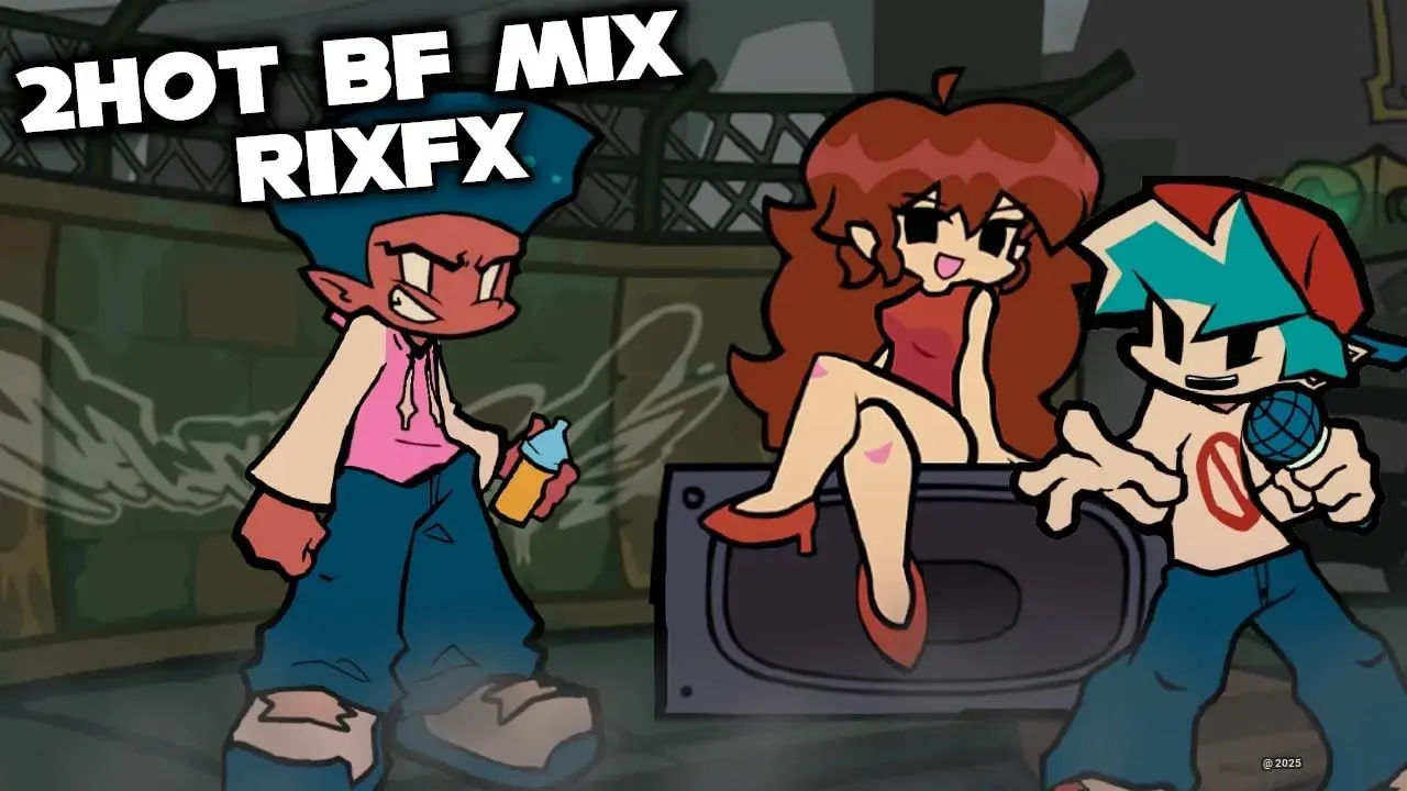 FNF 2Hot Bf Mix - Dive into the Ultimate Mirror Battle Challenge!
