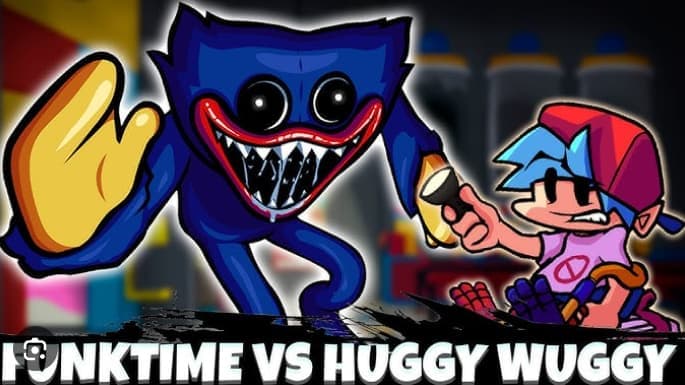 FNF Funktime Vs Huggy Wuggy - Epic Musical Showdown Unleashes Horror in the Factory