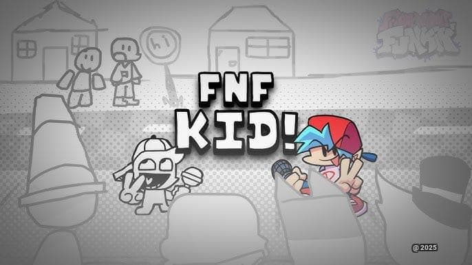 FNF Kid Vs Timmy - A Whimsical Rap Battle in a Doodle World | Retolam Game