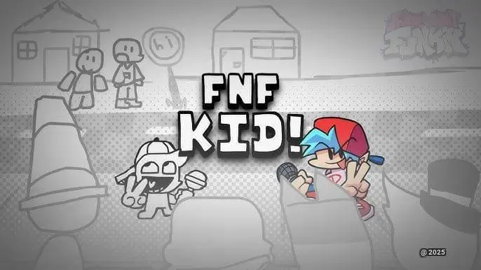 FNF Kid Vs Timmy - A Whimsical Rap Battle in a Doodle World